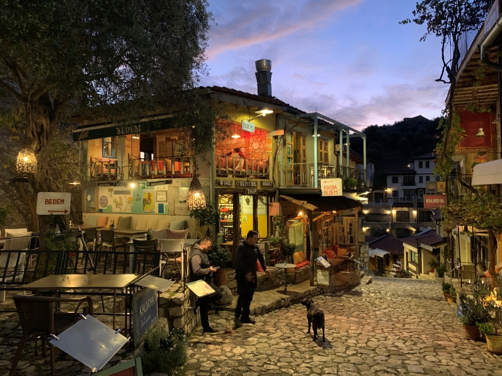 European cobblestone street