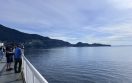 ferry railing and water