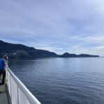 ferry railing and water