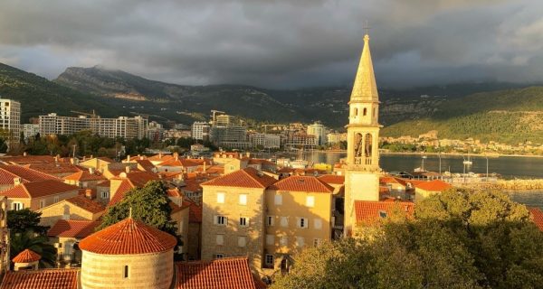 Budva, Montenegro at sunset