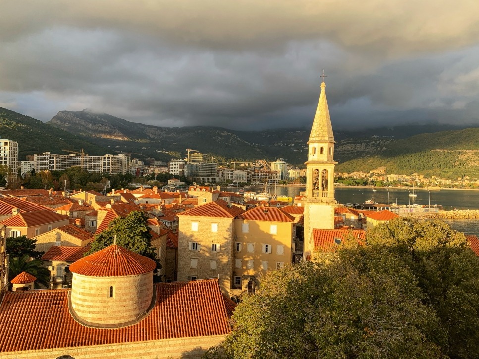 Budva, Montenegro at sunset