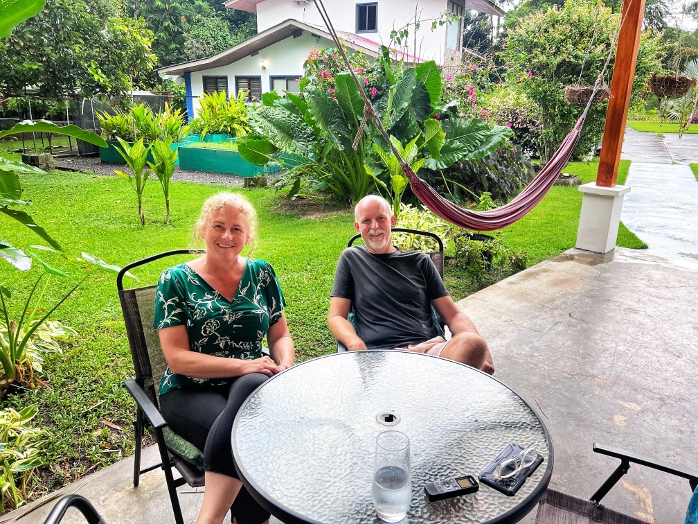 Charlotte Tweed interviewing Don Morrison at Veritas Village Chiriquí, Panama.